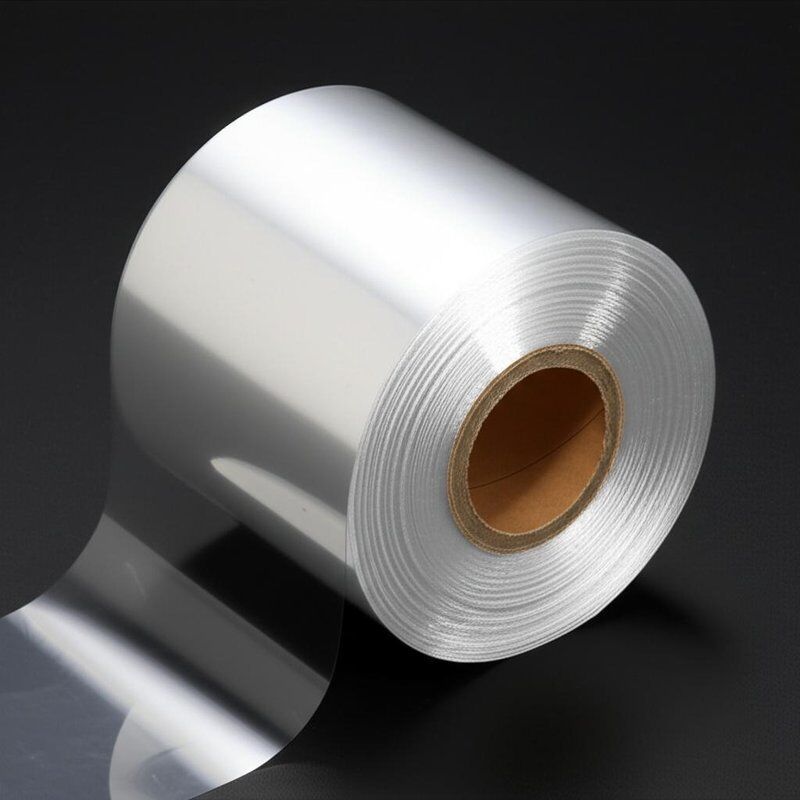 Filme termo retrátil de PVC transparente de 25 micra, adequado para embalagens industriais e necessidades de isolamento elétrico, oferecendo desempenho.